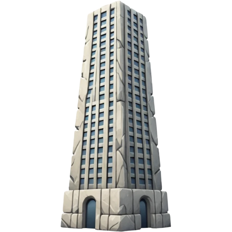 create building skyscraper  stone only without windows   emoji