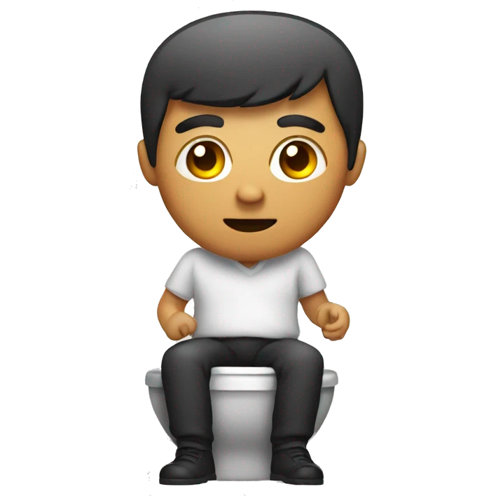 Man on toilet emoji