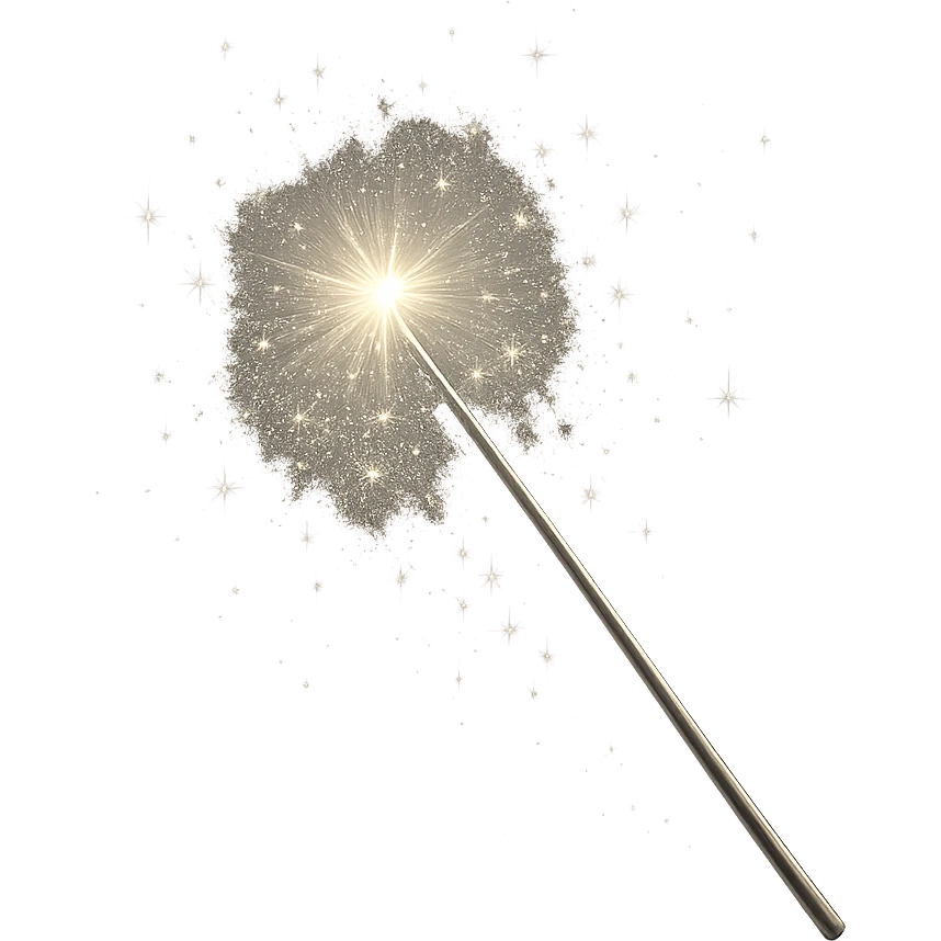 sparkling magic wand emoji