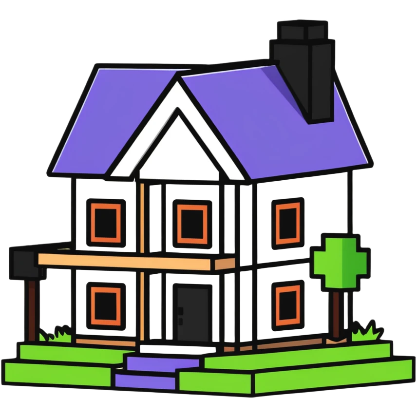 Minecraft house emoji