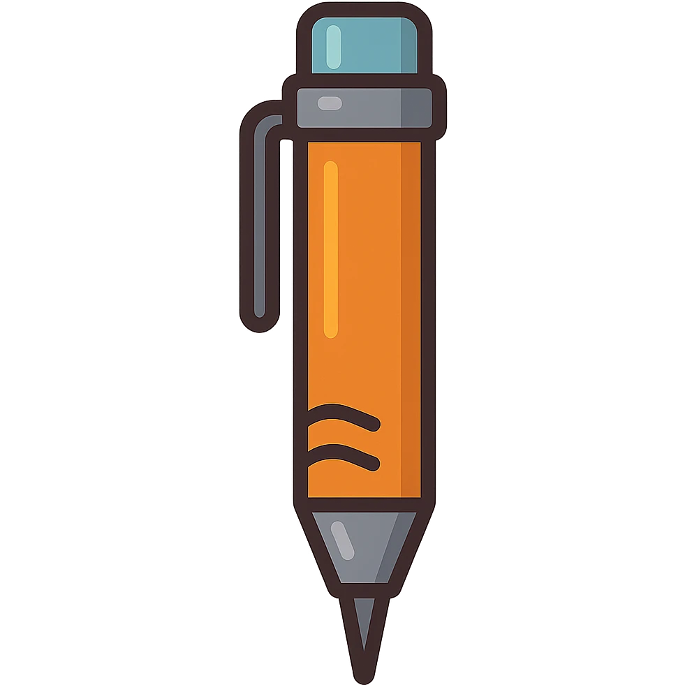 flat toon style mechanical pencil emoji