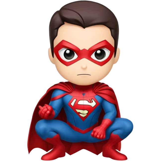 Vision illustration, Vision Art Superhero Spider-Man Chibi, chibi superman, comics, heroes, avengers  emoji
