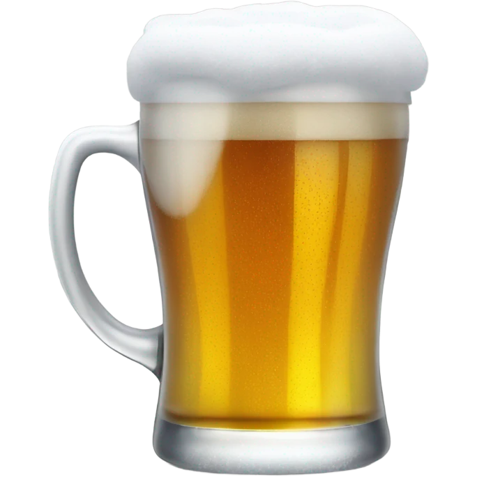 glass of beer, white snow emoji