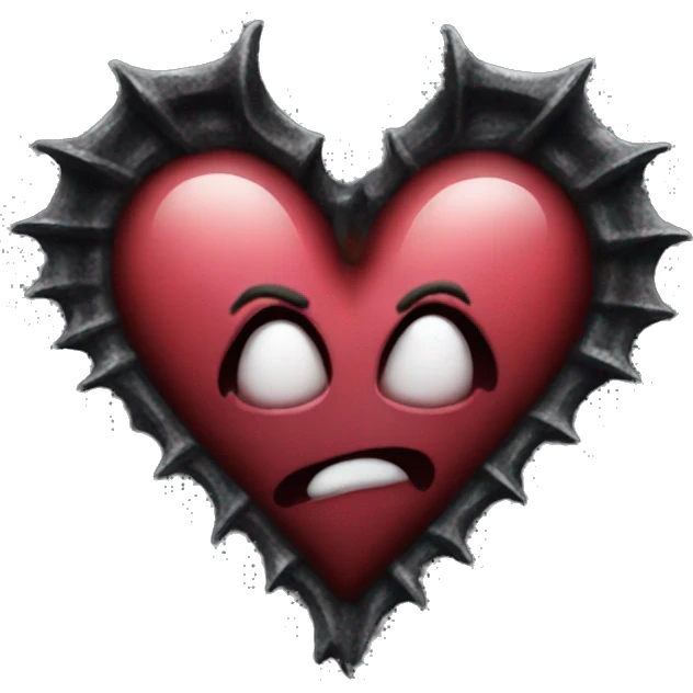Gothic beating heart emoji