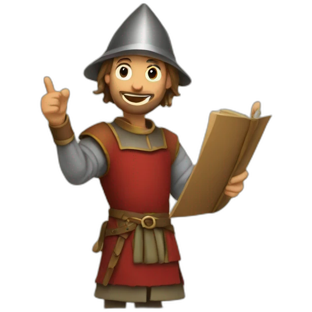 medieval Festival Organizer giving orders emoji