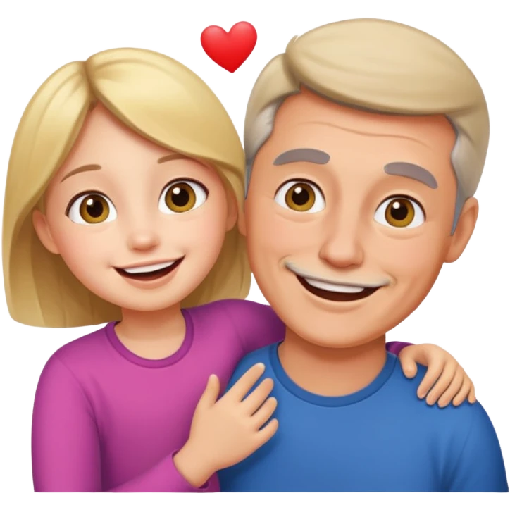 dad and daughter, playful and heartwarming emoji