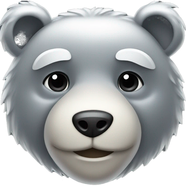 Silver Bear with abs emoji