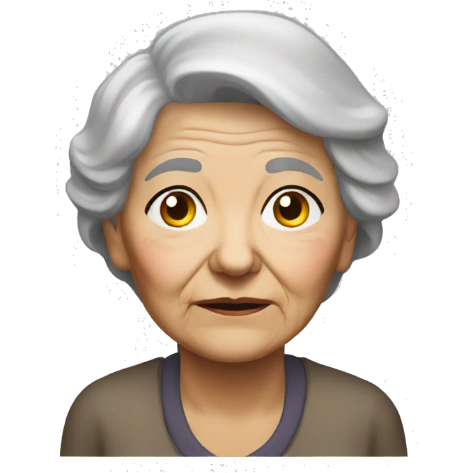 Old woman waiting for something that will not happen emoji