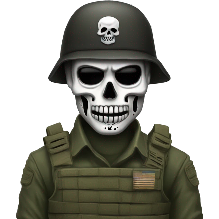 soldado com mascara de caveira  emoji