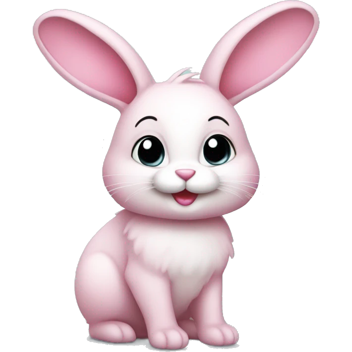 Cute little rabbit in pink. emoji