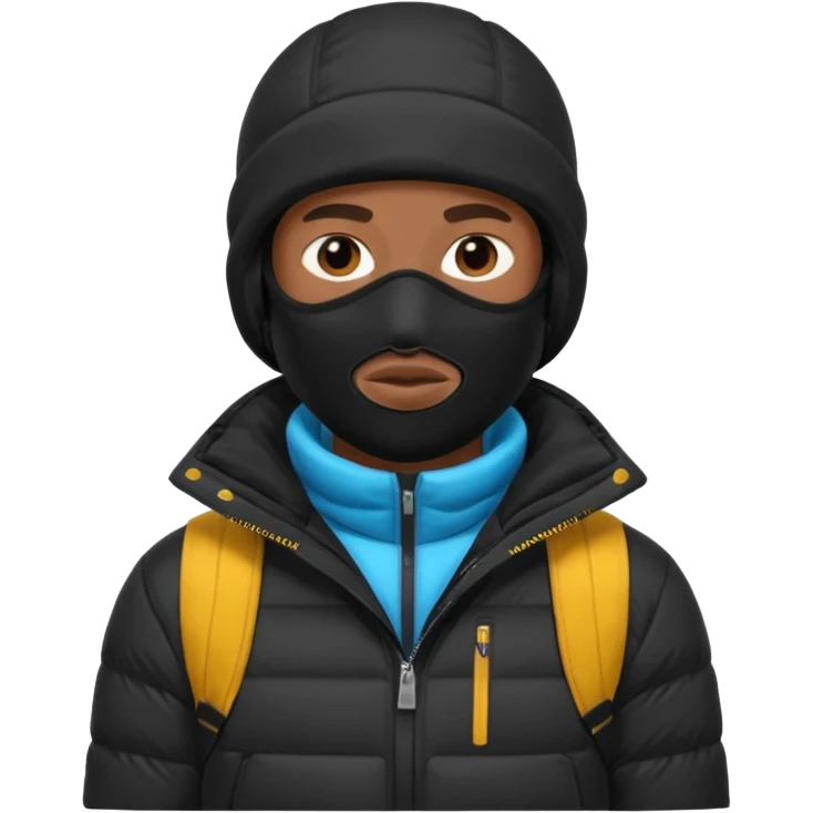 Ski mask black man emoji