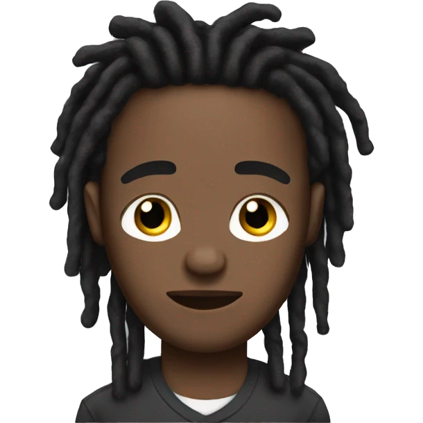 black man with freeform dreads emoji