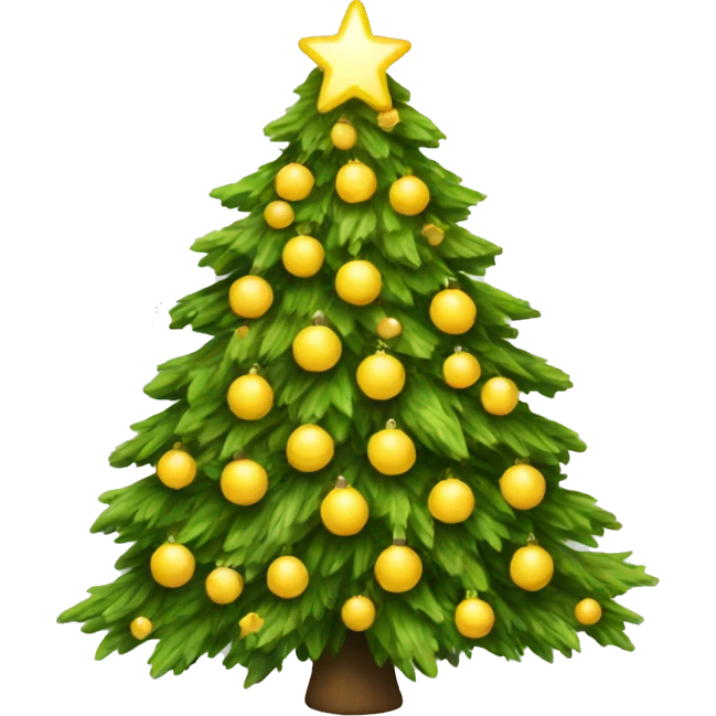 Christmas Tree yellow emoji