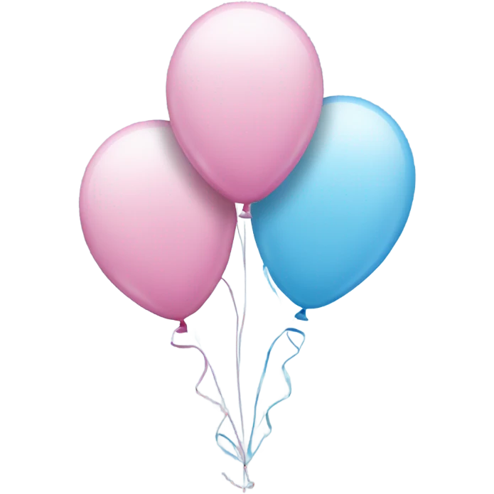 Light blue and pink balloons  emoji