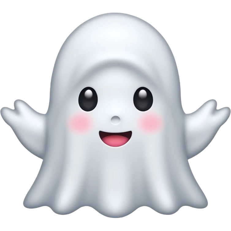 ghost kawai star white emoji