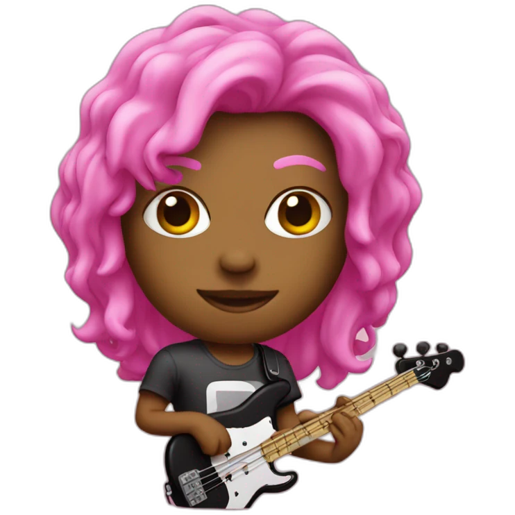 bass player pink emoji