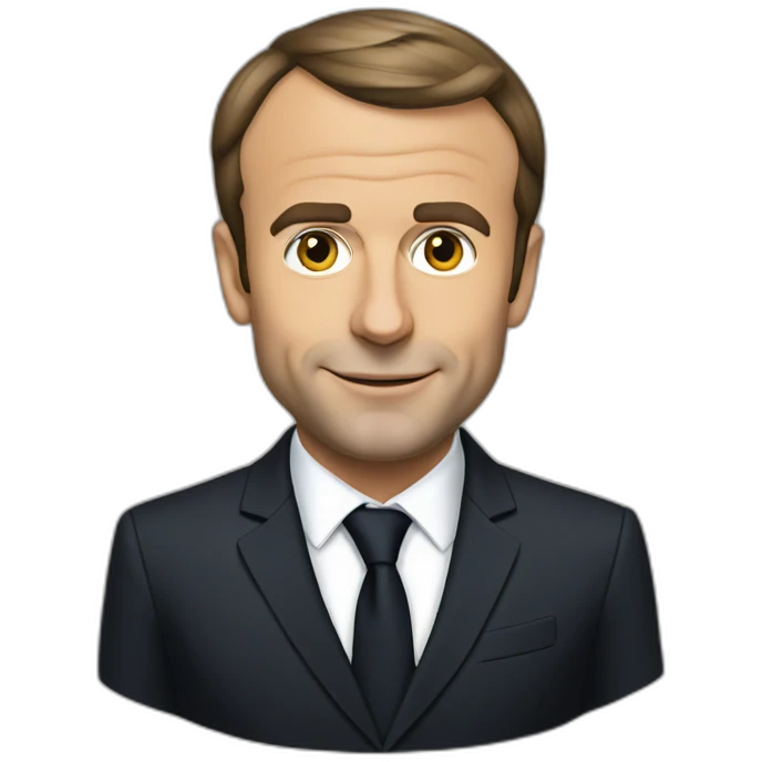emmanuel macron in a suit emoji