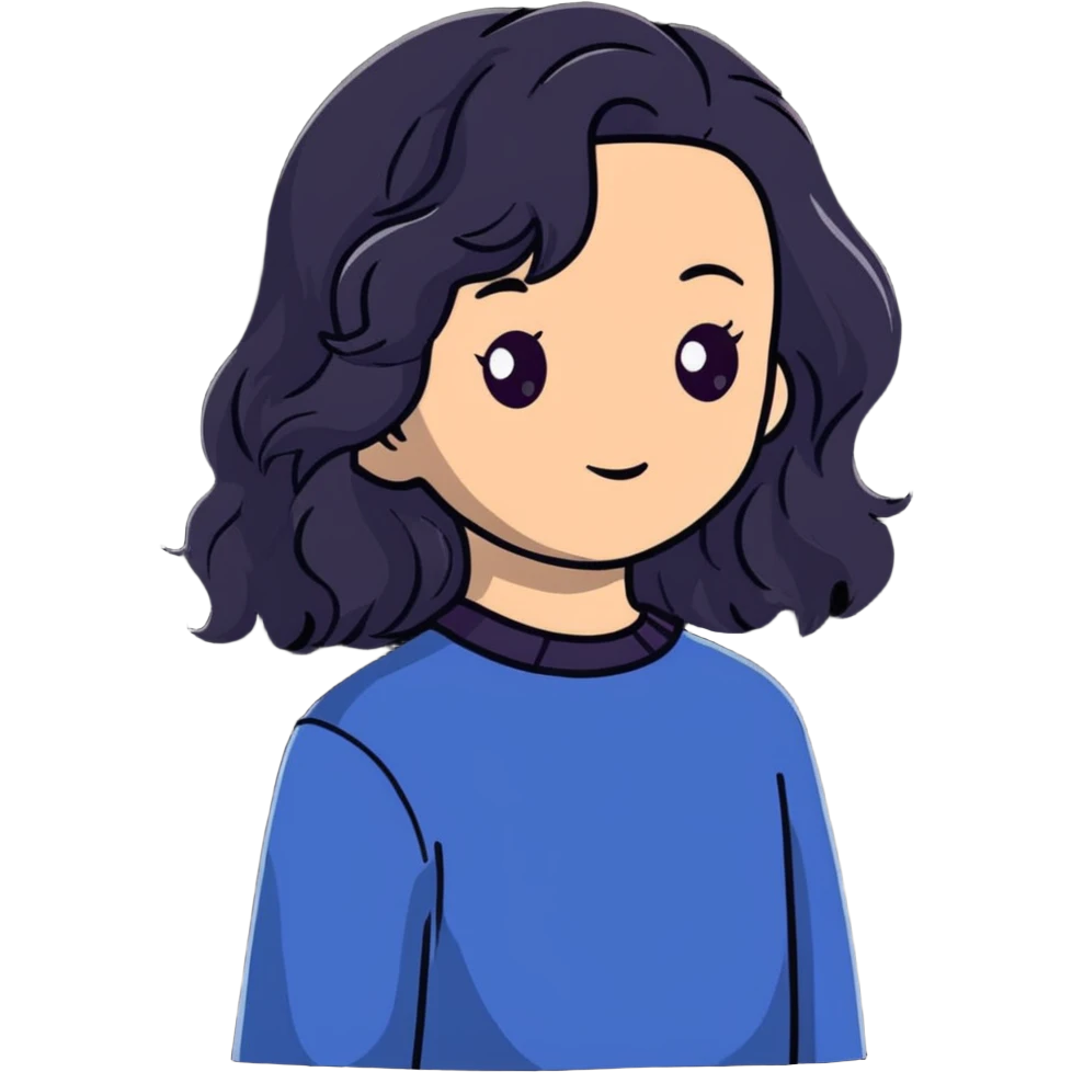 light skinned girl with dark wavy hair emoji