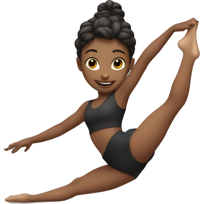 Girl doing split emoji