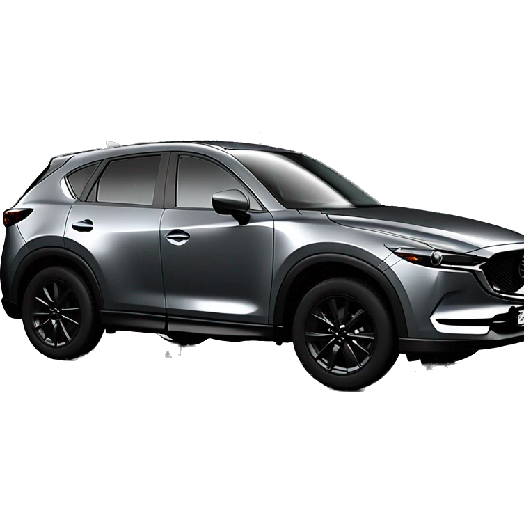 mazda cx5 2024 polymetal grey with black rims front emoji