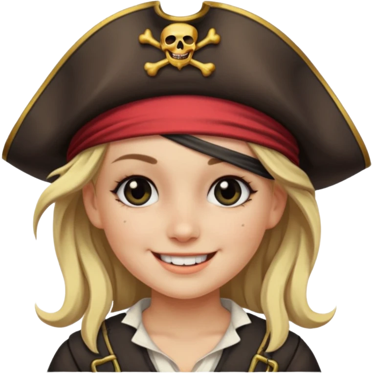 pirate girl with black band  emoji
