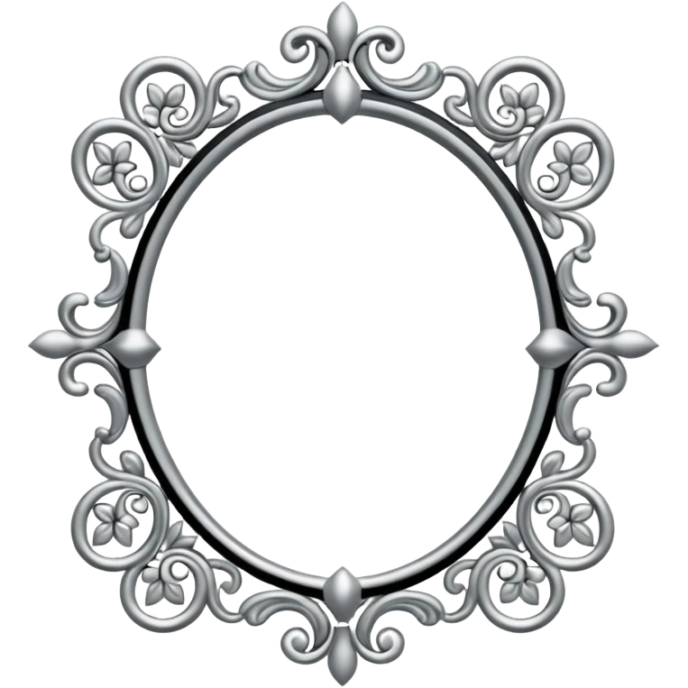 Black and silver filigree page divider, 3D, extremely detailed design emoji