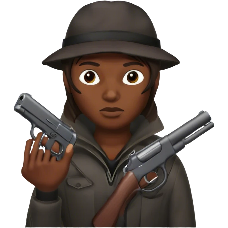 Robber with a gun emoji