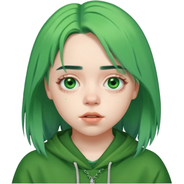 Billie Eilish just face  emoji