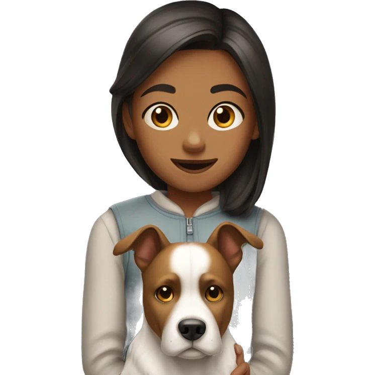 The girl and dog emoji