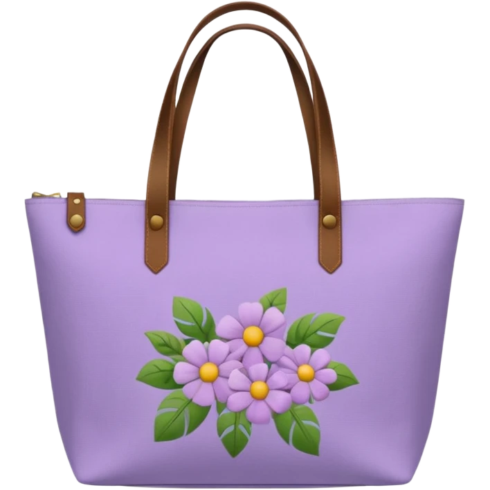 light purple tote bag emoji