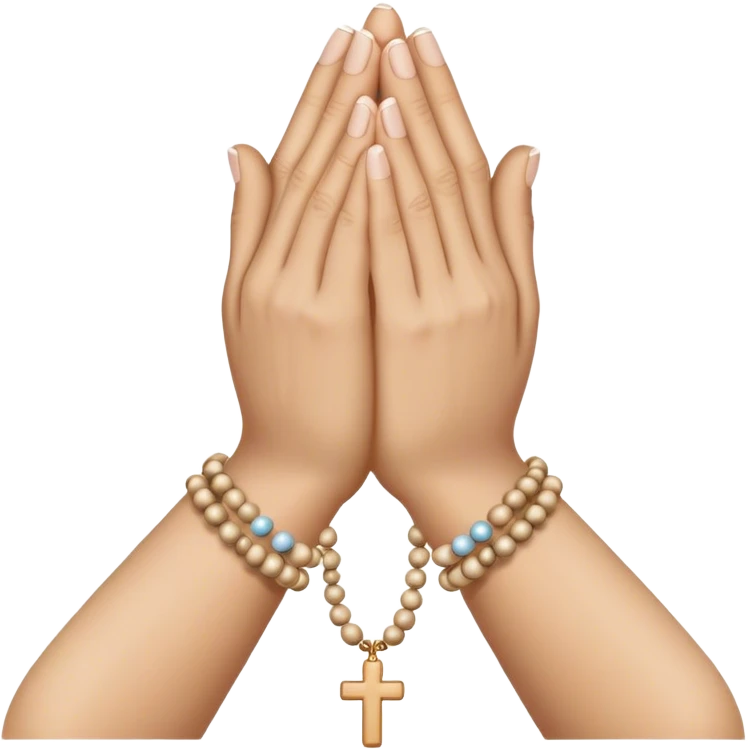 Praying hands with beads emoji