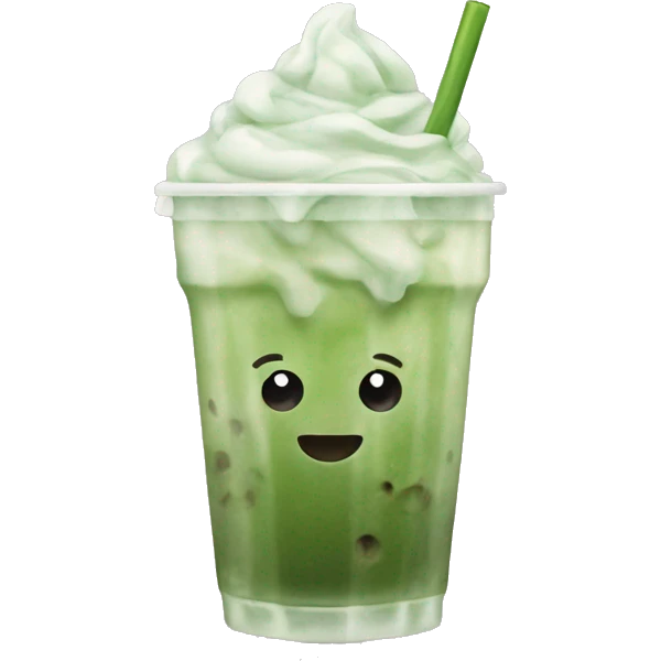 iced matcha latte  emoji