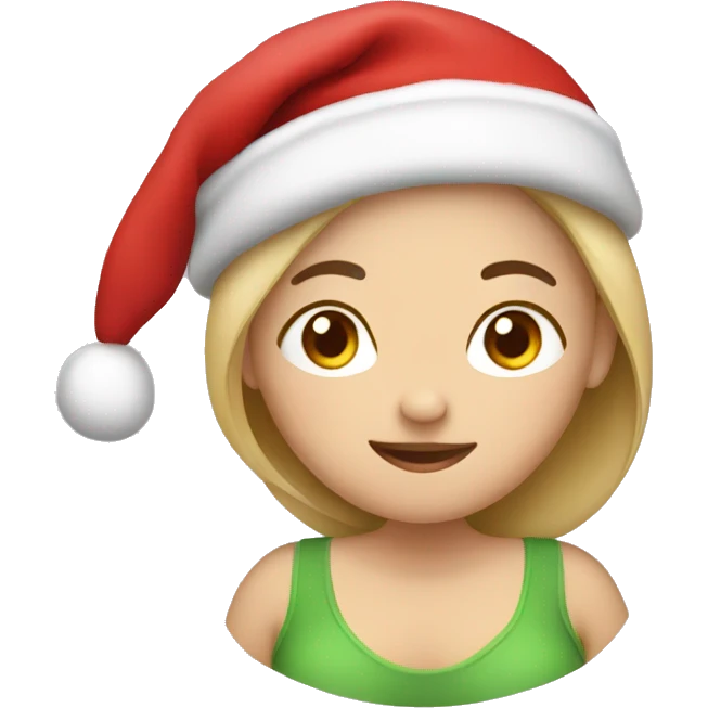 Pregnant with Santa hat emoji