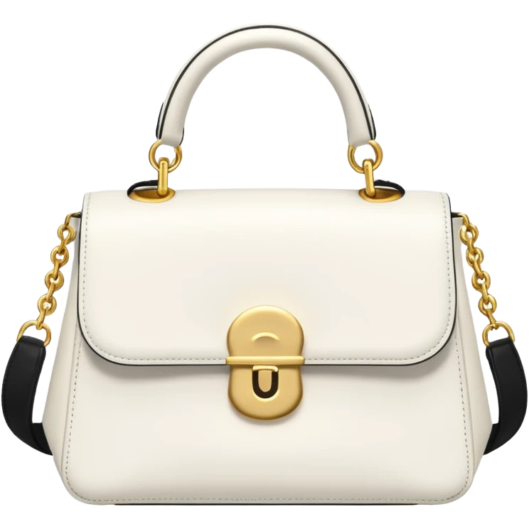 channel bag in white and gold  emoji