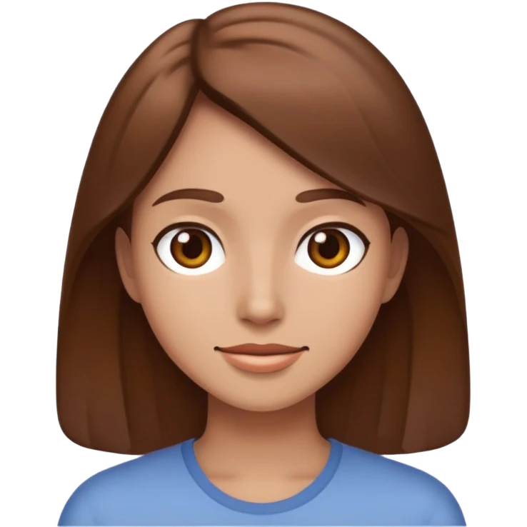 amour amical cheveux brun emoji