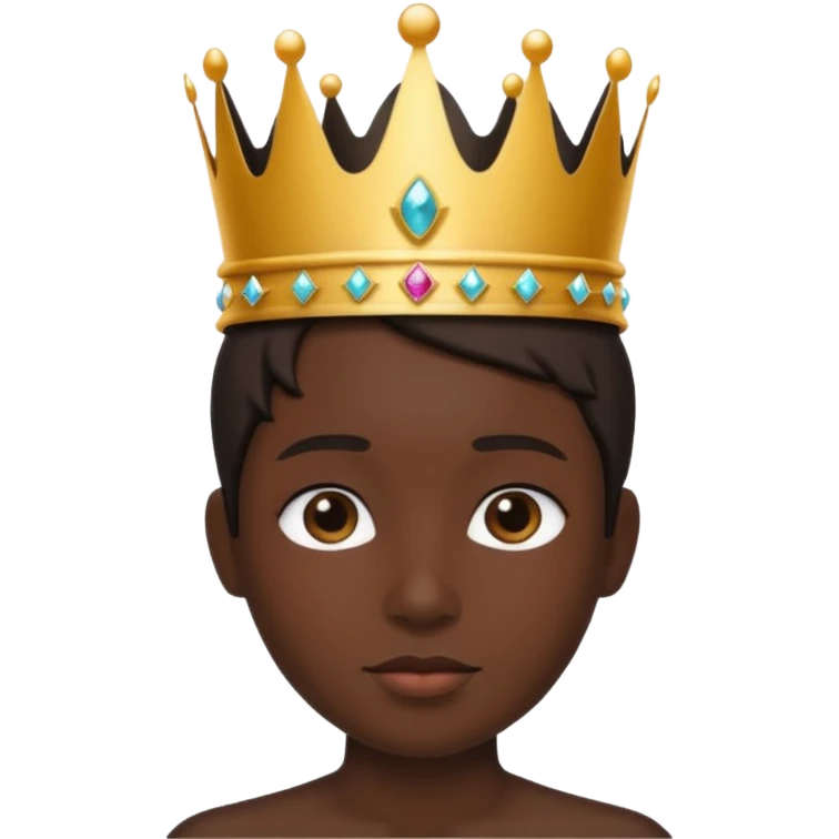 silhouette with a crown above the head emoji