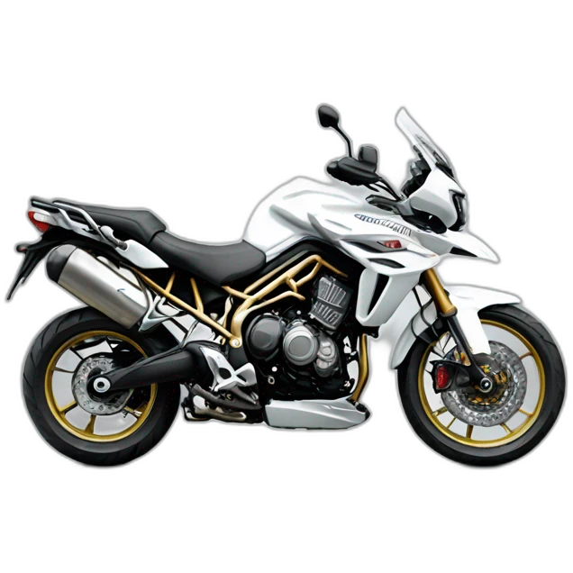 Triumph Tiger 800 white emoji
