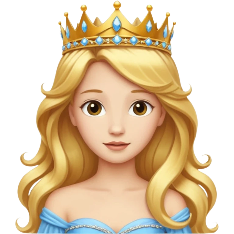 Princess with Flowing Golden Hair emoji