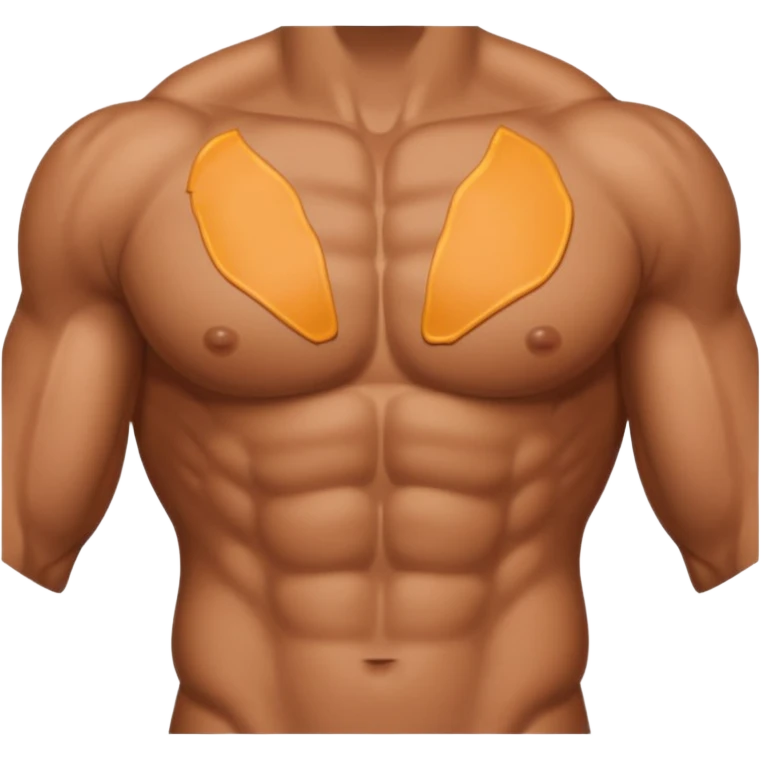 a zoomed in male chest emoji without revealing their arms, abs, face emoji