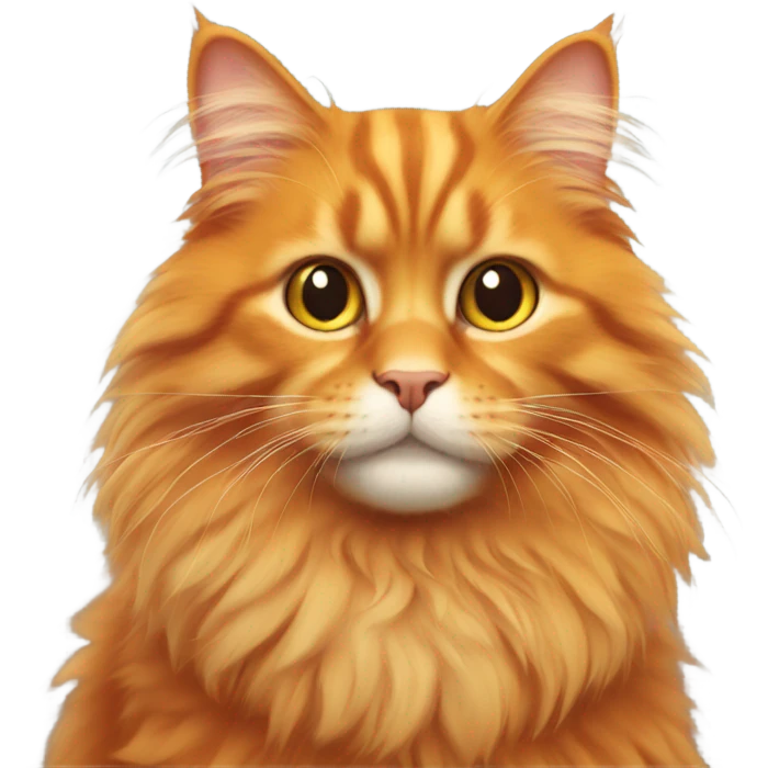 Orange fluffy cat emoji
