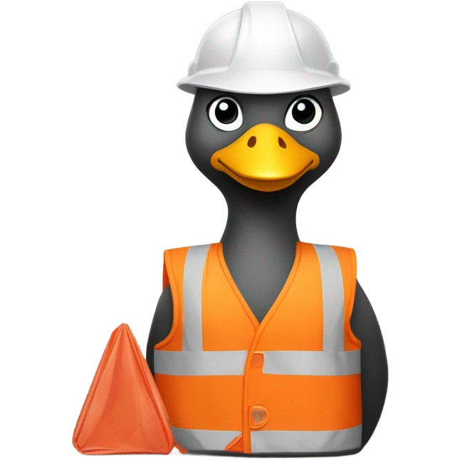 Goose dustbin man emoji