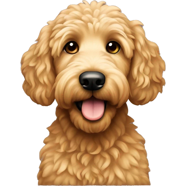 Golden doodle that’s black emoji