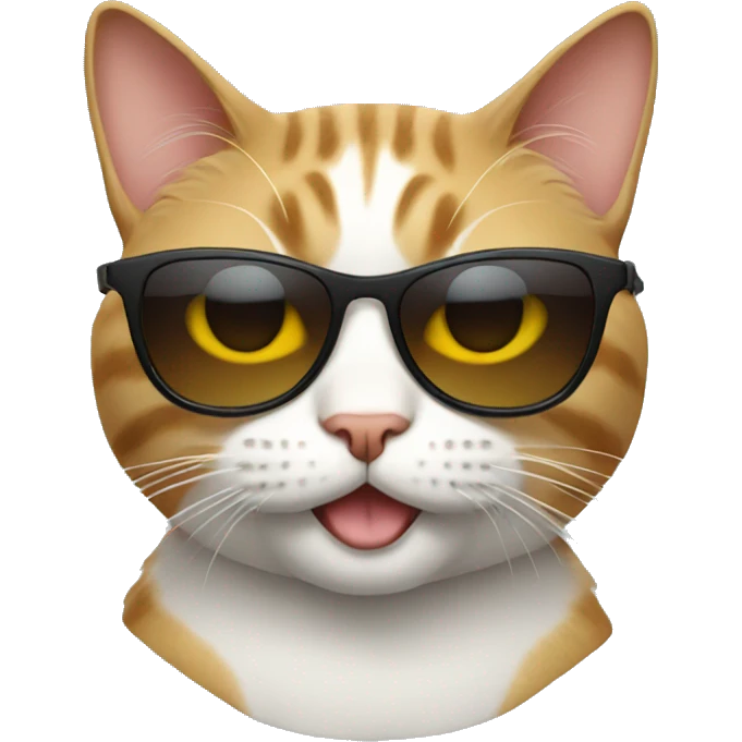 Cat with sunglasses emoji