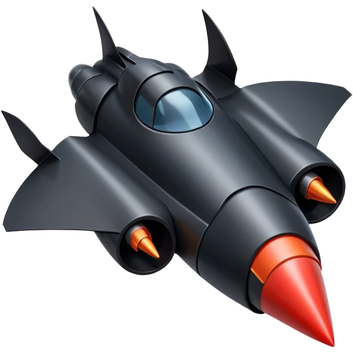 batmobile riding a rocket ship boom! emoji