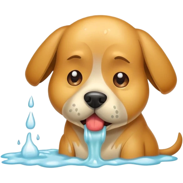Vomiting dog emoji