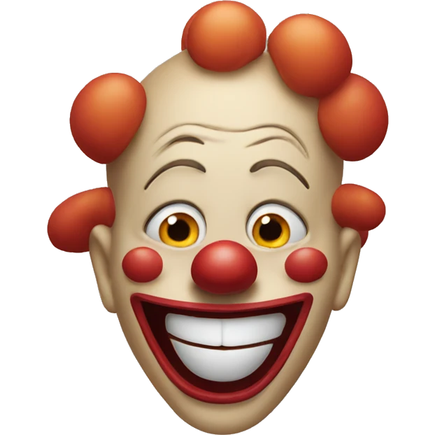 Clown face upside down  emoji