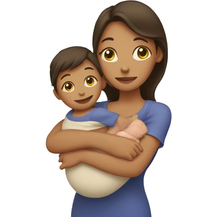 Mom and baby hug emoji