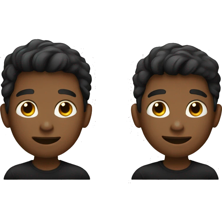 two boys in black shirts emoji