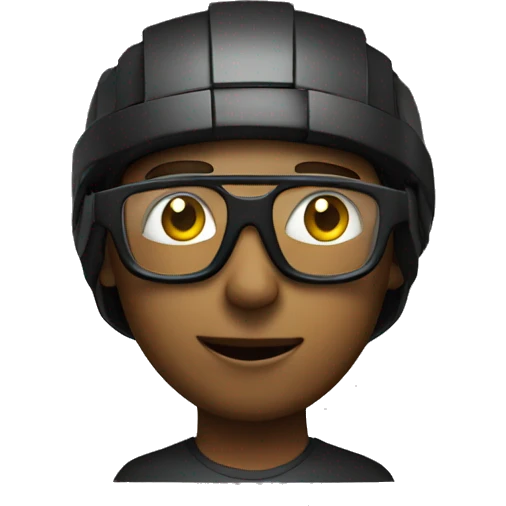 Video editor face black goggles  emoji