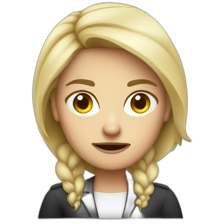 White Woman HR-manager crossed arms angry emoji